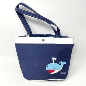 Paul Frank Blue Whale Tote White Trim As is B8